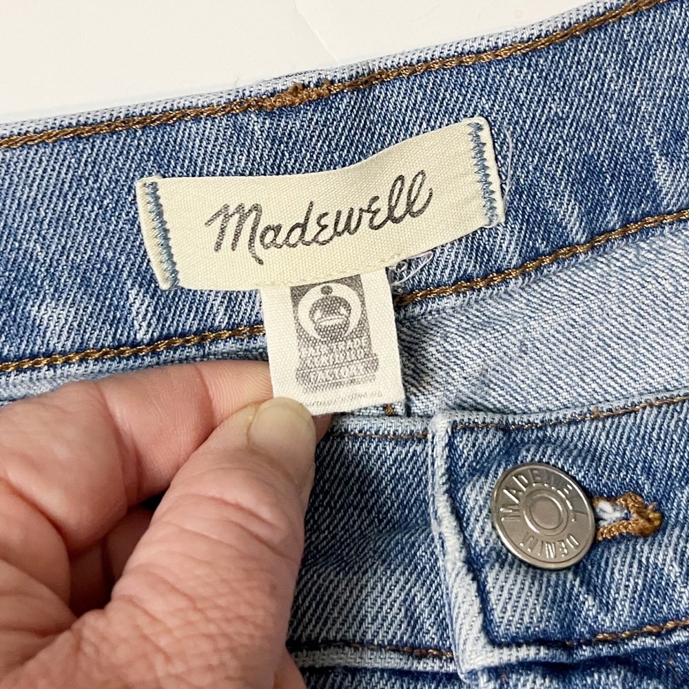 Madewell Jeans 90s Straight Leg 29P 29 Petite Light Wash High Rise Blue Denim - Picture 7 of 11